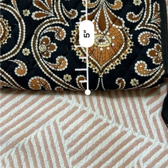 Vera Bradley Black Paisley Quilted Wallet - Picture 5 of 7